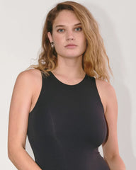 The Cutaway Tank Bodysuit | Black | Bikini