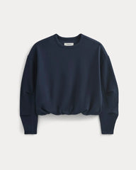 Lightweight Terry Bubble Sweatshirt | Navy