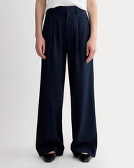 The Draper Pleated Pant in Buttersmooth | Navy | 30" Inseam