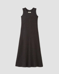 The Rib-Knit A-Line Tank Dress | Black