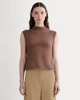 The Lace Knit Tank | Mocha