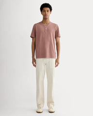 The Essential Organic Garment-Dyed Henley | Brown Garment Dye