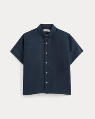The Boxy Shirt in Linen | Navy