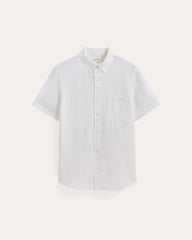 The Classic Short-Sleeve Shirt in Linen | White