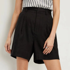 The Linen Way-High® Drape Short | Black