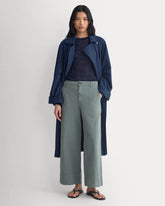 Seamed Wide-Leg Pant | Agave Green