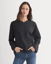 Retro V-Neck Jersey | Black