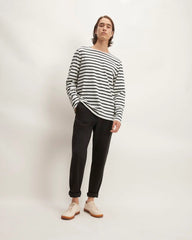 The Premium-Weight Long-Sleeve Mariner Tee | Canvas / Black