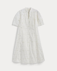 The Eyelet Midi Dress | Bone