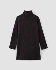 The Cozy Stretch Turtleneck Dress | Charcoal
