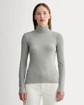 The Luxe Rib Turtleneck | Washed Heathered Grey