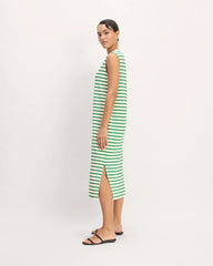 The Weekend Tank Dress | Bone / Grass Green