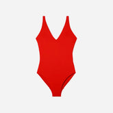 The V-Neck One-Piece | Bright Red
