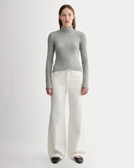 The Luxe Rib Turtleneck | Washed Heathered Grey