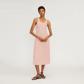 The Rib Soft Knit Scoop-Neck Dress | Petal Pink