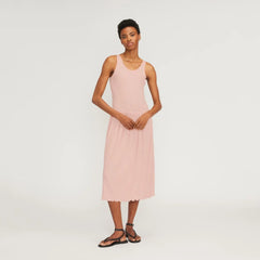 The Rib Soft Knit Scoop-Neck Dress | Petal Pink