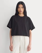 Forever Jersey Cropped Tee | Black