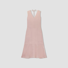 The Satin V-Neck Maxi Dress | Petal Pink