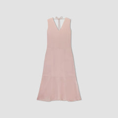 The Satin V-Neck Maxi Dress | Petal Pink