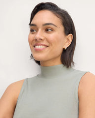 The Ribbed Mockneck Tank | Sage Green