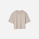 The Organic Cotton Cropped Tee | Heathered Burnt Sugar