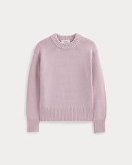 Oversized Cocoon Crew in Elevated Cotton | Burnished Lilac