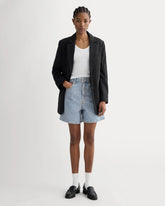 The A-Line Denim Short | Light Indigo