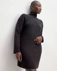 The Cozy Stretch Turtleneck Dress | Charcoal