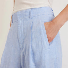 The Linen Way-High® Drape Pant | Light Blue
