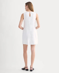 The Shift Dress in Stretch Linen | White