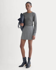 Slim-Fit Crew in Cozy Waffle | Heathered Charcoal