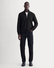 The Felted Merino Half-Zip Sweater | Black