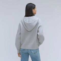 The Cozy-Stretch Hooded Cardigan | Smoke