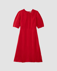 The City Stripe Ruched Dress | Haute Red