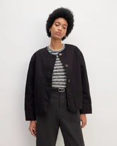 The Denim Barrel Jacket | Black