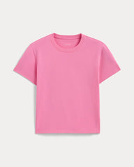 The Box-Cut Tee in Essential Cotton | Deep Pink | No Pocket