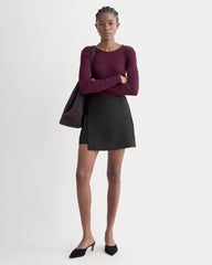 The Luxe Rib Long-Sleeve Crew | Heathered Port Royale