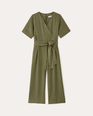 The Wrap Jumpsuit in Linen | Kalamata