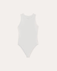 The Cutaway Tank Bodysuit | White | Bikini