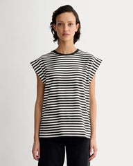 The Muscle Tee in Essential Cotton | Bone / Black