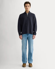 The No-Sweat Quarter-Zip | Heathered Midnight