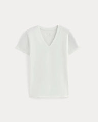 The Slim V-Neck Tee in Essential Cotton | White