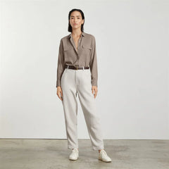 The Washable Silk Relaxed Shirt | Burnt Sugar