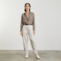 The Washable Silk Relaxed Shirt | Burnt Sugar