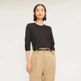 The Organic Cotton Long-Sleeve Crew | Black
