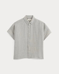 The Boxy Shirt in Linen | Agave Green