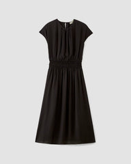 The Gathered Midi Dress | Black