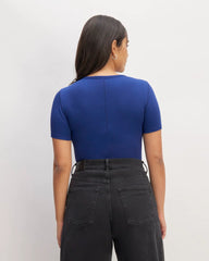 The Luxe Rib Crew | Bellwether Blue