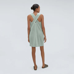 The Cross-Back Apron Mini Dress | Sea Glass