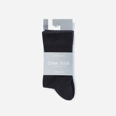 The Organic Cotton Ribbed Crew Sock 3-Pack | Black